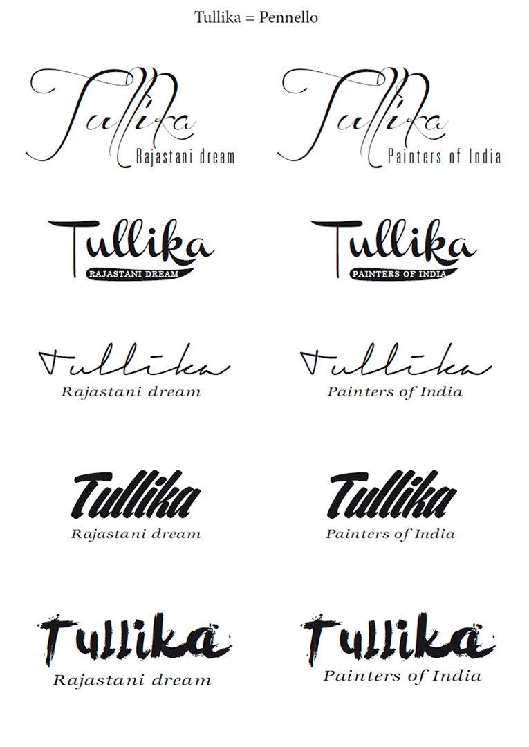 Tulika studio naming lettering
